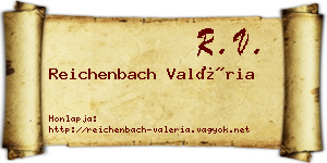 Reichenbach Valéria névjegykártya